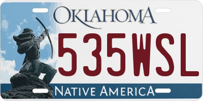 OK license plate 535WSL