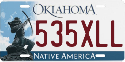 OK license plate 535XLL