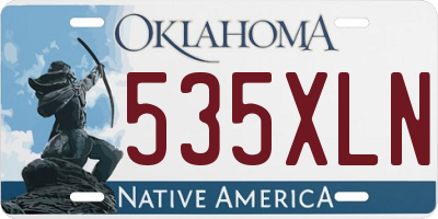 OK license plate 535XLN