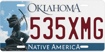OK license plate 535XMG