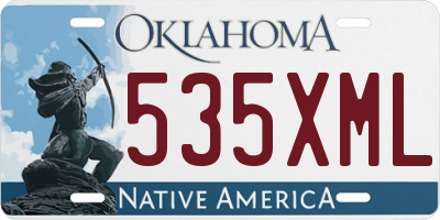 OK license plate 535XML