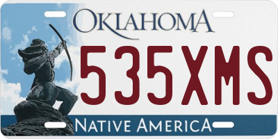 OK license plate 535XMS