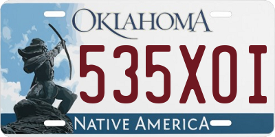 OK license plate 535XOI