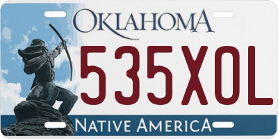 OK license plate 535XOL