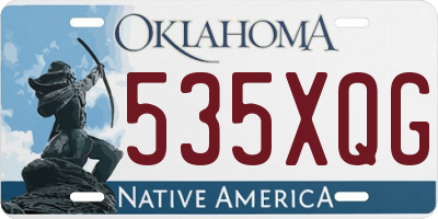 OK license plate 535XQG