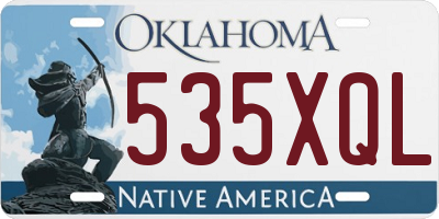 OK license plate 535XQL