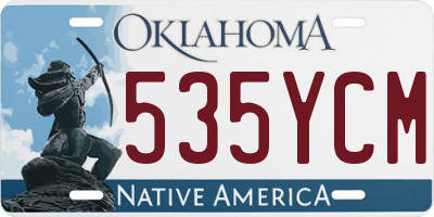 OK license plate 535YCM
