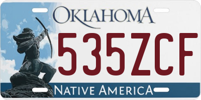 OK license plate 535ZCF