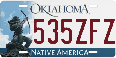 OK license plate 535ZFZ