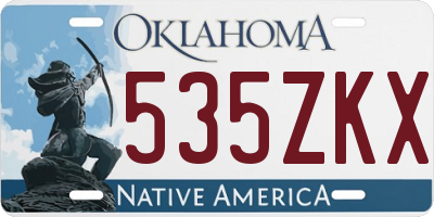 OK license plate 535ZKX