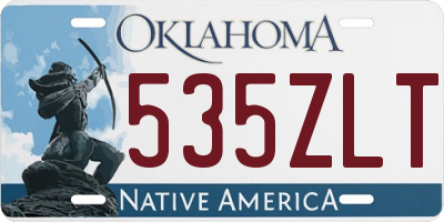 OK license plate 535ZLT