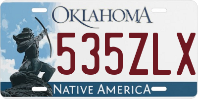 OK license plate 535ZLX