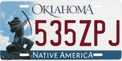 OK license plate 535ZPJ