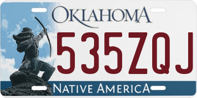 OK license plate 535ZQJ