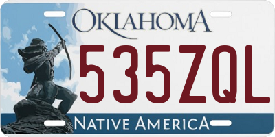 OK license plate 535ZQL