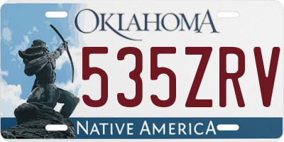 OK license plate 535ZRV