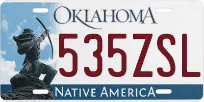 OK license plate 535ZSL