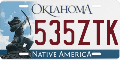 OK license plate 535ZTK