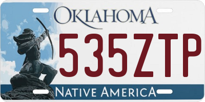 OK license plate 535ZTP