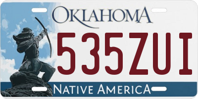 OK license plate 535ZUI