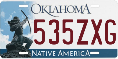 OK license plate 535ZXG