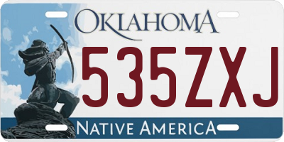 OK license plate 535ZXJ