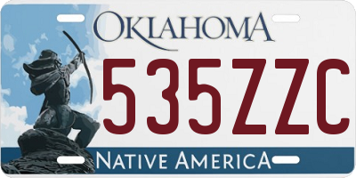 OK license plate 535ZZC