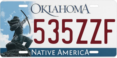 OK license plate 535ZZF