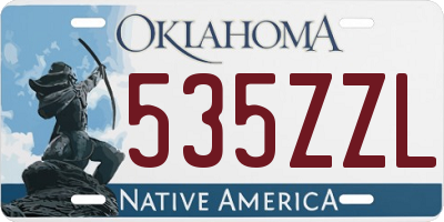 OK license plate 535ZZL