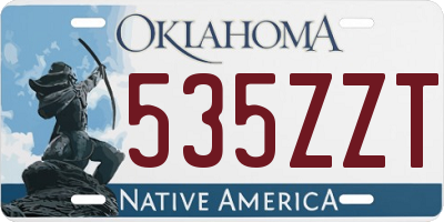 OK license plate 535ZZT