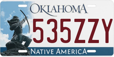 OK license plate 535ZZY