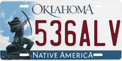 OK license plate 536ALV