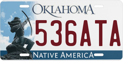 OK license plate 536ATA