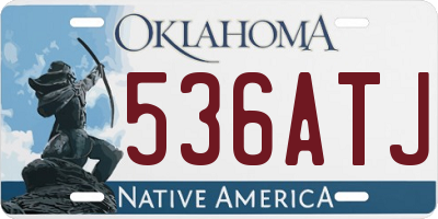OK license plate 536ATJ