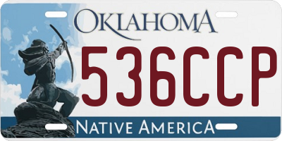 OK license plate 536CCP