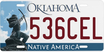 OK license plate 536CEL