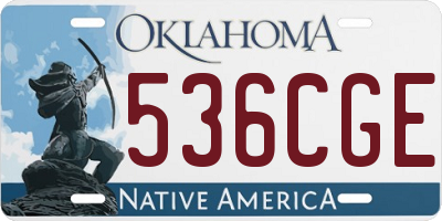 OK license plate 536CGE