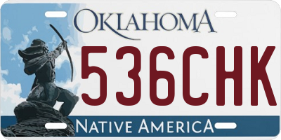 OK license plate 536CHK