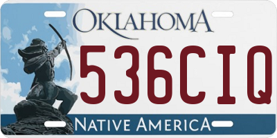 OK license plate 536CIQ