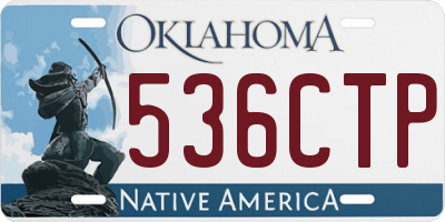 OK license plate 536CTP