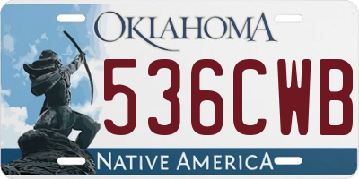 OK license plate 536CWB