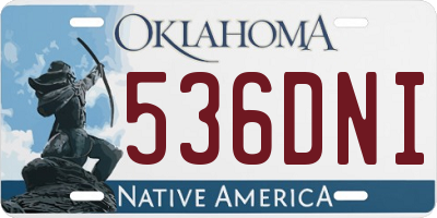 OK license plate 536DNI