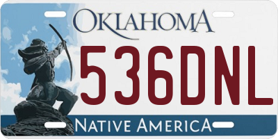 OK license plate 536DNL