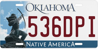 OK license plate 536DPI