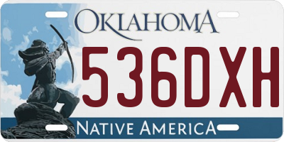 OK license plate 536DXH