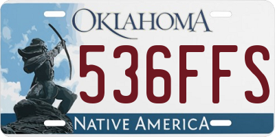 OK license plate 536FFS