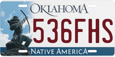 OK license plate 536FHS