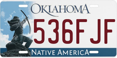 OK license plate 536FJF