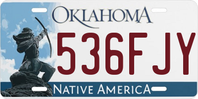 OK license plate 536FJY