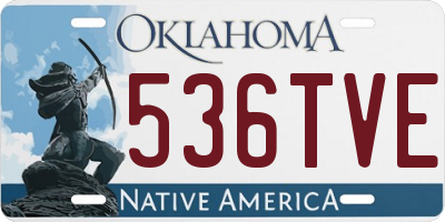 OK license plate 536TVE